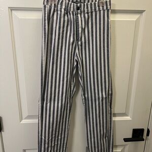 Brandy Melville Navy and White Striped Pants